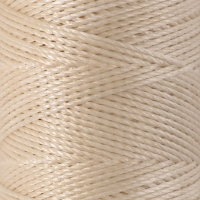 Нитки вощёные, круглые, 300D/3, 0,35 мм, 60 &plusmn; 2 м, цвет молочный