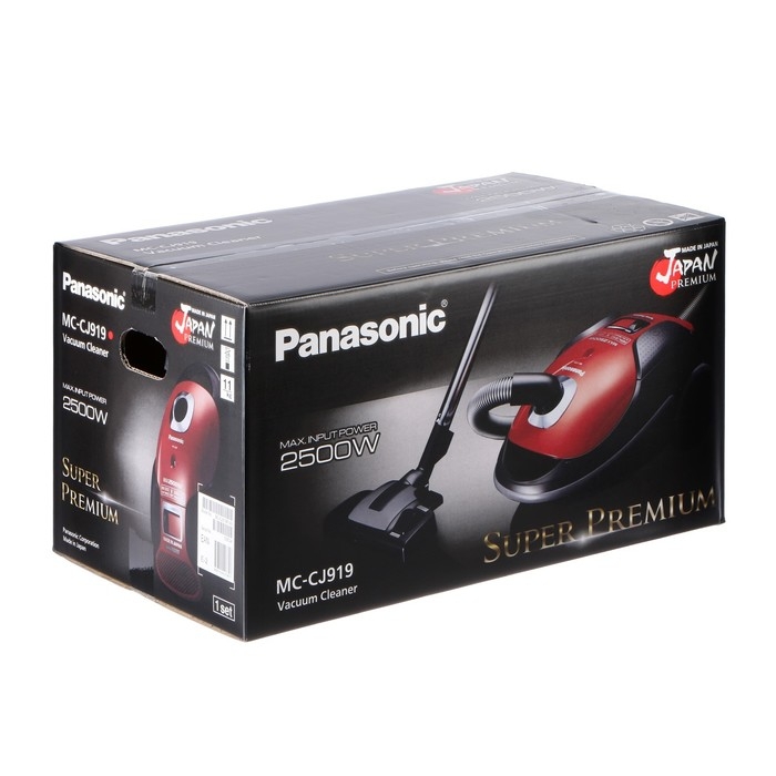 Пылесос PANASONIC MC-CJ919R, мешок, 2500 Вт, 6 л, 60 дБ, красный Пылесос PANASONIC MC-CJ919R, мешок, 2500 Вт, 6 л, 60 дБ, красный