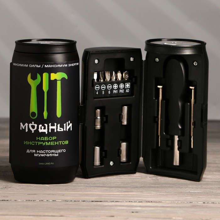 Набор инструментов в банке &laquo;Мощный&raquo;, 13 предметов