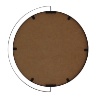 Зеркало интерьерное настенное в круглом корпусе из металла с ободом  d=46см, черный