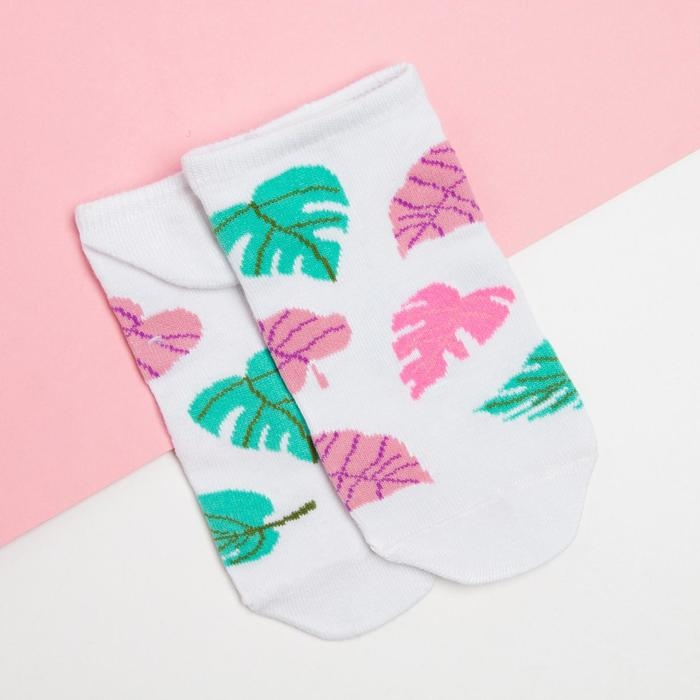 Носки женские укороченные KAFTAN &laquo;Листья&raquo; р. 36-39 (23-25 см)