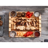 Доска для подачи шашлыка Adelica &laquo;3 шампура&raquo;, 30&times;24&times;1,8 см, массив берёзы