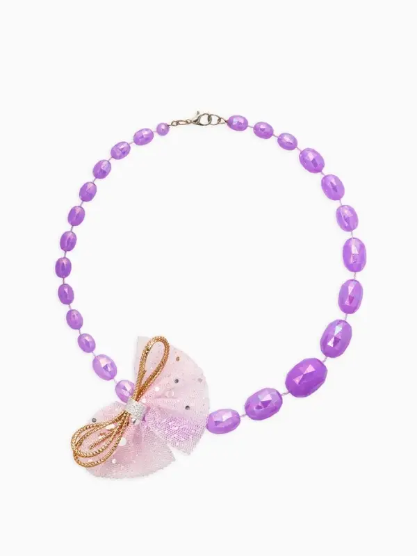 Бусы детские Выбражулька &laquo;Бант&raquo;, граненые бусины, 40 см, цвет сиреневый