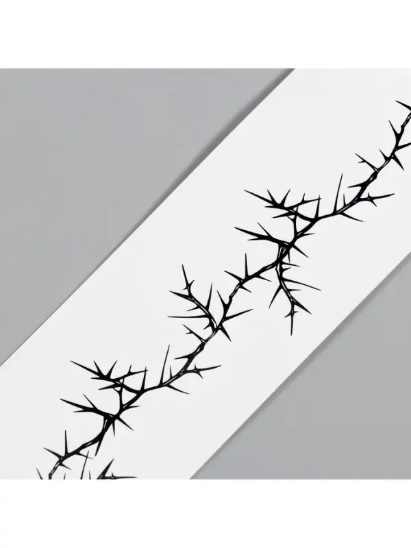 Переводная тату на тело чёрная &laquo;Браслет. Шипы&raquo;, 20&times;3 см