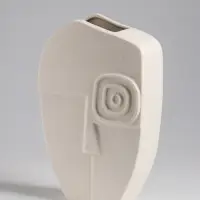 Ваза настольная керамика "Ачиль" 20,5х13 см, белый