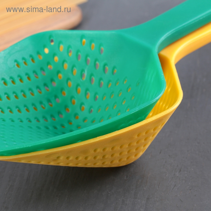 Ложка-дуршлаг, 34 см, МИКС Ложка-дуршлаг, 34 см, МИКС