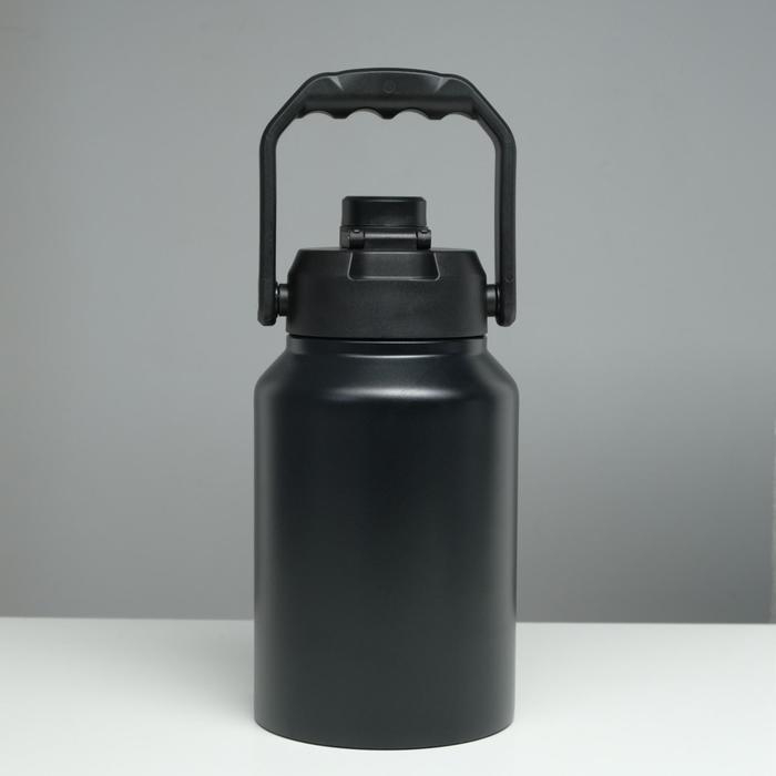 Термос, 2 л, Тропа "Бидон", сохраняет тепло 48 ч, чёрный