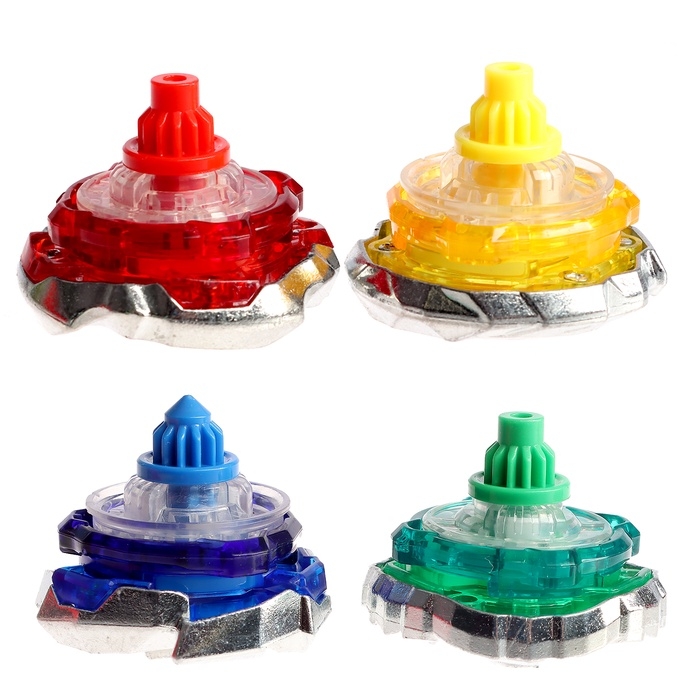 Набор боевых волчков «Gyro X», 4 волчка, с запуском и ареной, цвет МИКС Набор боевых волчков «Gyro X», 4 волчка, с запуском и ареной, цвет МИКС