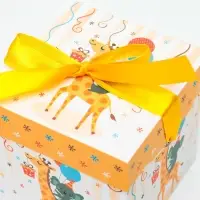 Коробка Самосборная "Детская" Жираф 10х10х10 см