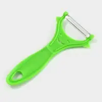 Овощечистка Доляна &laquo;Смайлик&raquo;, 15 см, зелёная