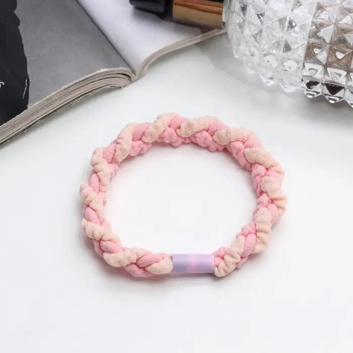 Резинка для волос "Спорт элит" плетение жатое, 5 см, розовый