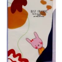 Папка формат А4 с 30 прозрачными файлами МИКС Зверята