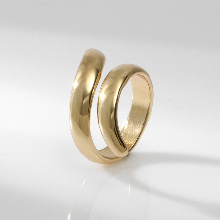 Кольцо металл «Тренд» завиток, цвет золото, размер 17 Кольцо металл «Тренд» завиток, цвет золото, размер 17