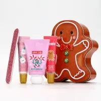 Новогодний подарочный набор косметики: крем для рук, бальзам для губ, пилочка для ногтей, URAL LAB