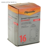 Домкрат гидравлический SPARTA Compact, 16 т, бутылочный, подъем 205&ndash;400 мм