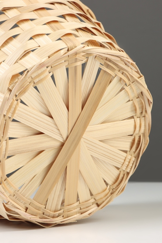 Корзина плетёная, 20&times;20&times;9 см, ручка h=25 см, ива, красная