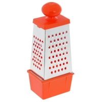 Тёрка &laquo;Комфорт&raquo;, 4 грани с контейнером 450 мл и круглой ручкой, 11&times;8,5&times;28 см, цвет МИКС