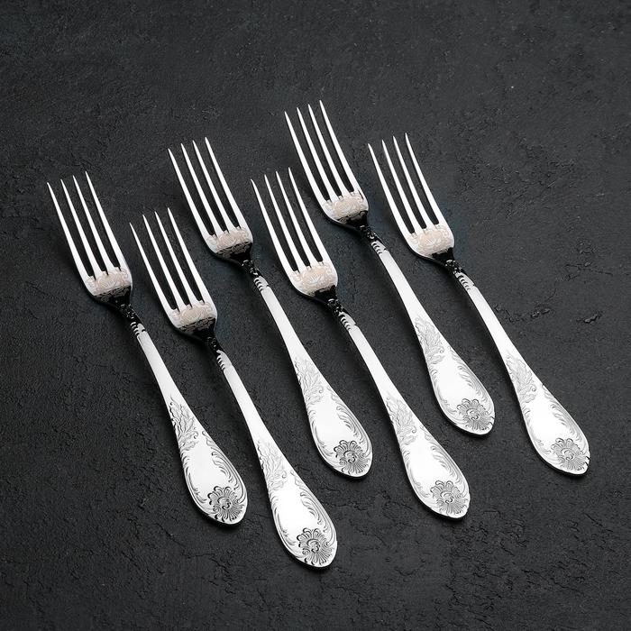 Набор столовых приборов &laquo;Императорский&raquo;, 24 предмета, художественная роспись, декоративная коробка