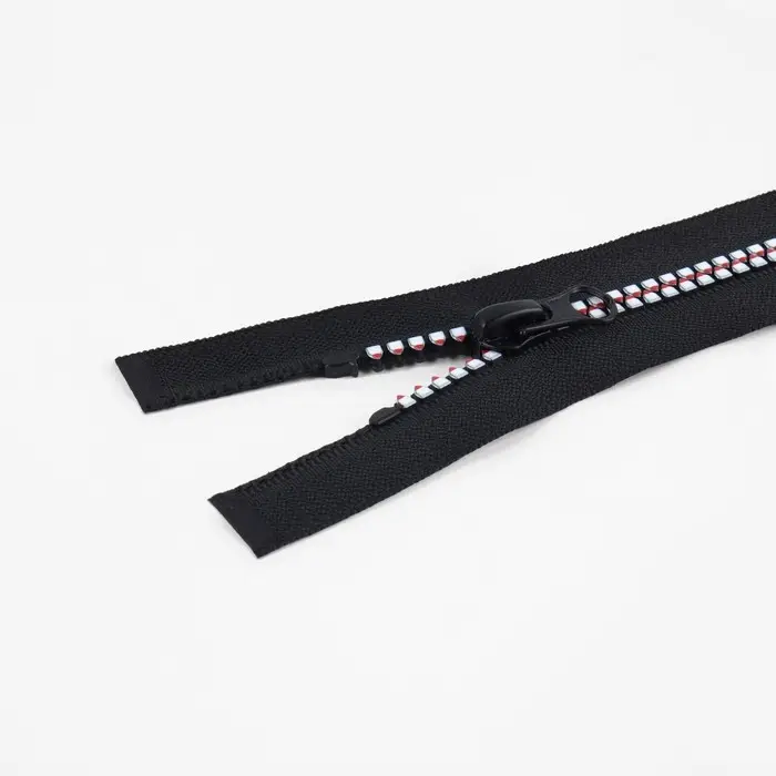 Молния &laquo;Трактор&raquo;, №5, разъёмная, замок автомат, 70 см, чёрная, белая, красная