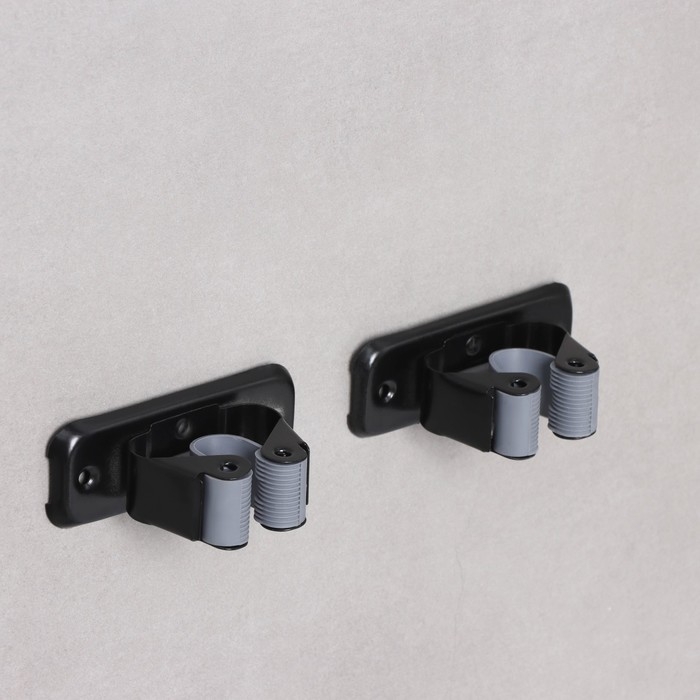 Держатель для швабр Доляна, 2 шт, 8,5&times;3&times;4,5 см