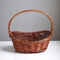 Набор корзин плетёных, овальные 4 шт., 51&times;40 см, Н 14/20 см, Н с ручкой 47 см, 43&times;33&times;13H/17Hх42H38&times;28&times;10H/15Hх