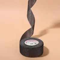 Лента парчовая, 40 мм, 23 &plusmn; 1 м, цвет чёрный №029