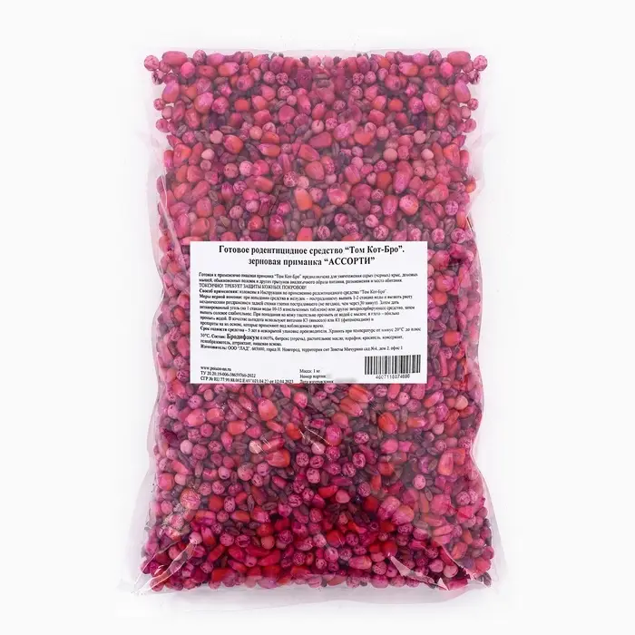 Зерновой микс ассорти от грызунов "ТОМ КОТ БРО" пакет, 1кг