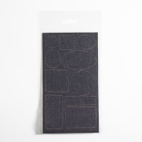 Набор заплаток джинсовых, клеевые, лист 10 × 18 см, 10 шт, цвет тёмная джинса Набор заплаток джинсовых, клеевые, лист 10 × 18 см, 10 шт, цвет тёмная джинса