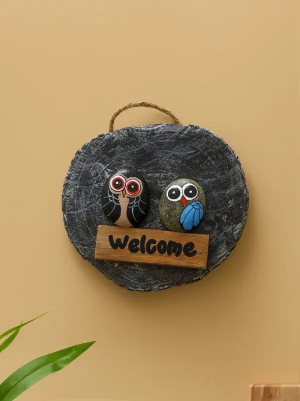 Панно WELCOME, 18&times;5&times;18 см, дерево, бежевое