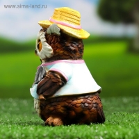 Садовая фигура "Филин в шляпке с лопаткой" 10х9,5х15см Садовая фигура "Филин в шляпке с лопаткой" 10х9,5х15см
