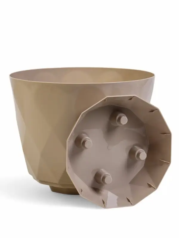 Горшок для цветов "Laurel" D-27,7 см, 9,3 л с поддоном, бежевый