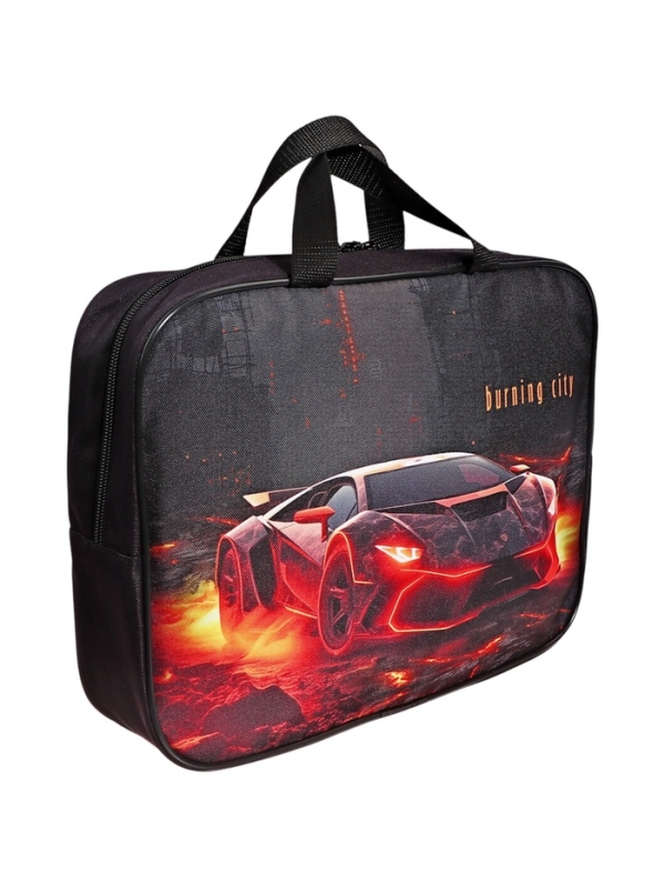 Папка с ручками текстильная А4, 350&times;270&times;80 мм, Stavia &laquo;Машина лава&raquo;