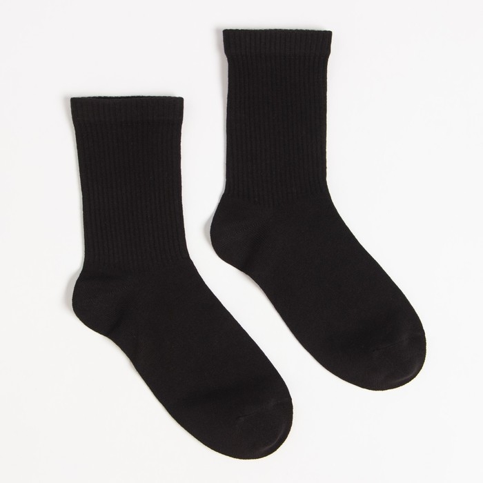 Носки, цвет чёрный, размер 23-25 (37-40)