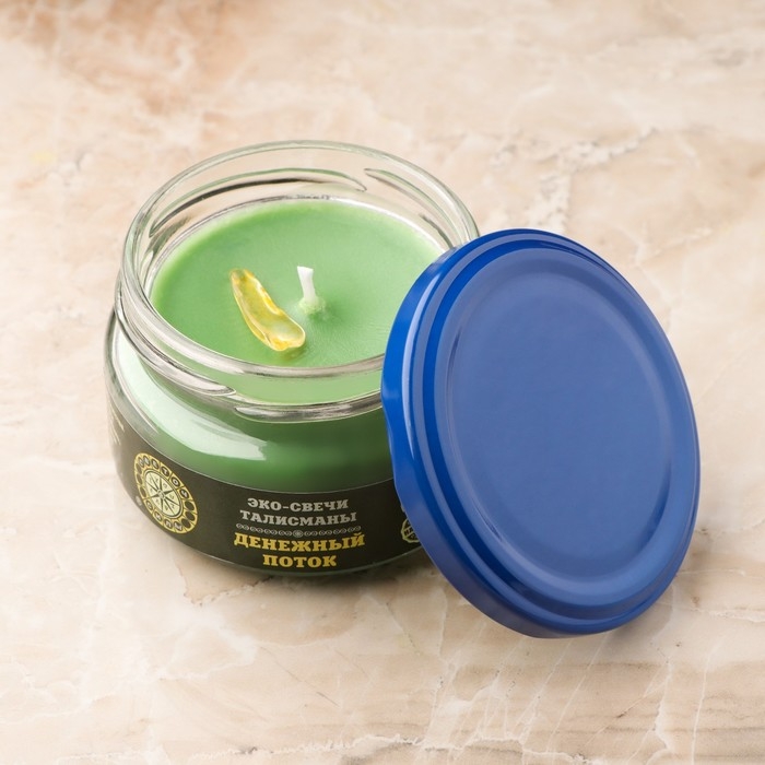 Эко-свеча магическая Эко-свеча магическая "Денежный поток " из натурального воска, 7х5 см