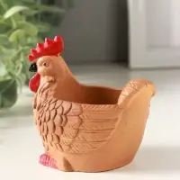 Подставка для мелочей &laquo;Курица&raquo; 8&times;9&times;6 см, мультиколор, гипс