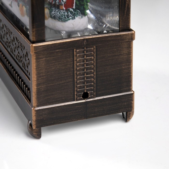 Фигура светодиодная &laquo;Зимний городок&raquo;, 36х12.8х6.5 см, музыка, батарейки ААх3 (не в комплекте), USB, свечение тёплое белое