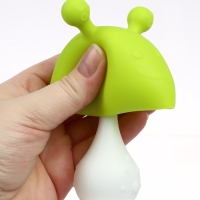 Прорезыватель силиконовый с погремушкой &laquo;Грибочек&raquo;, цвет зеленый, Крошка Я
