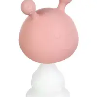 Прорезыватель силиконовый для зубов с погремушкой 3 в 1 M&B &laquo;Зайка&raquo;, розовый