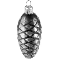 Елочная игрушка &laquo;Шишка&raquo;, серая (графит)