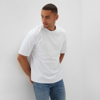 Футболка мужская из органического хлопка MINAKU OVERSIZE FIT: цвет белый, р-р 46 Футболка мужская из органического хлопка MINAKU OVERSIZE FIT: цвет белый, р-р 46