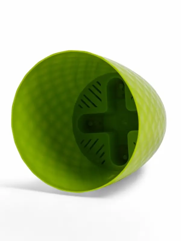 Кашпо с прикорневым поливом "Румба" 1,5 л, D14 см, h-14,5 см, цвет киви