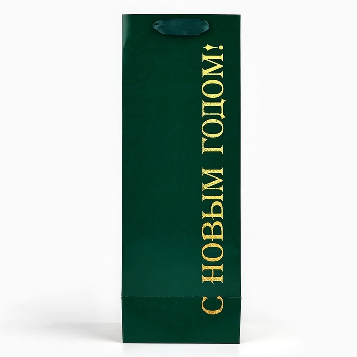 Пакет под бутылку &laquo;С Новым годом&raquo;, ёлочные игрушки, 13 х 36 х 10 см , Новый год