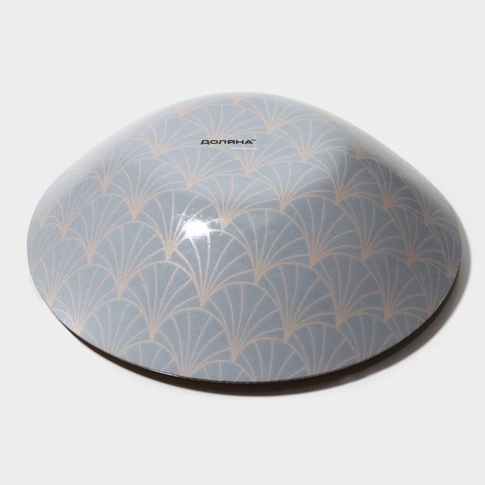 Салатник стеклянный Доляна &laquo;Золотое перо&raquo;, 600мл, 18,5&times;5 см, цвет чёрный