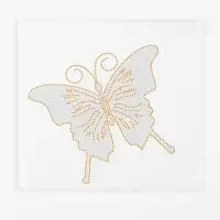 Термоаппликация &laquo;Бабочка&raquo;, с пайетками, 9&times;10.5 см, цвет серебряный, золотой