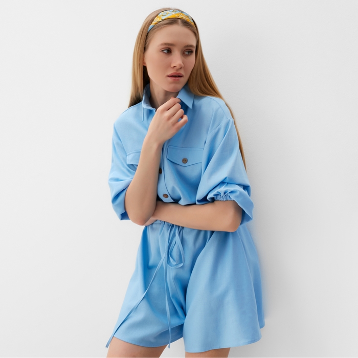 Комбинезон женский Minaku: Casual Collection цвет голубой р-р 44 Комбинезон женский Minaku: Casual Collection цвет голубой р-р 44