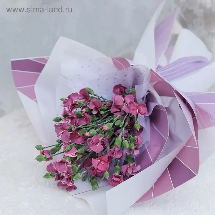 Пленка для цветов, розовый "Линии" 57&times;57 см