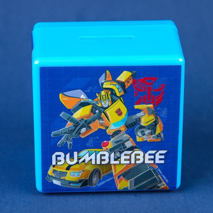 Копилка сейф, 8,8 см х 7,5 см х 8,8 см "Бамблби", Трансформеры