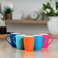 Кружка Good Morning с покрытием софт-тач, ver.2, бирюзовая