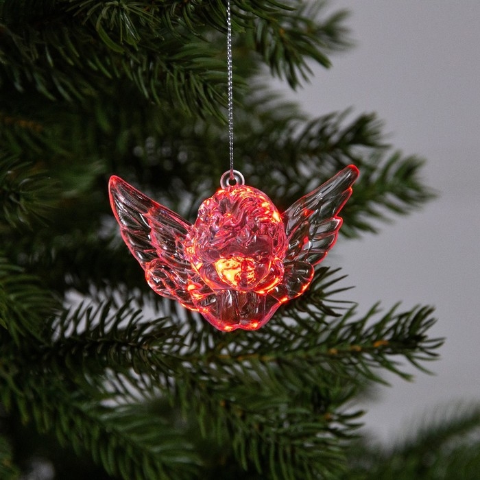 Ёлочная игрушка &laquo;Ангел&raquo;, от батареек, свечение мульти (RGB)