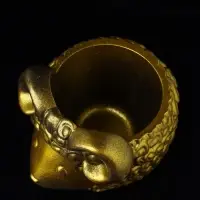 Кашпо "Баран" 12х10х7 см , золото